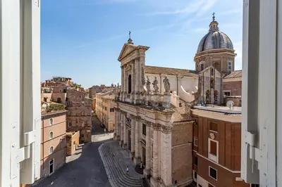 a view from the balcony of a building at iFlat Vatican & Navona apartment with nice view in Rome