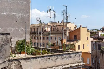 a view of a city from a building at iFlat Vatican & Navona apartment with nice view in Rome