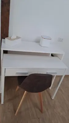 a white desk with a chair in a room at LUXURY Amazing Appia Antica - CELIO in Rome