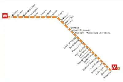 a map of the campus of the university of akron at Urban Welcome Metro Battistini in Rome