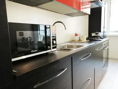 a kitchen with a sink and a counter top at Appiano Vatican city, lovely apartment, 2 room ,Wi-fi 250 mbps in Rome