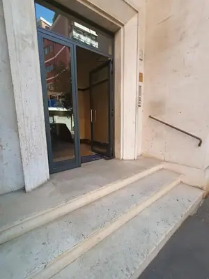 a sliding glass door in a house under construction at Appiano Vatican city, lovely apartment, 2 room ,Wi-fi 250 mbps in Rome