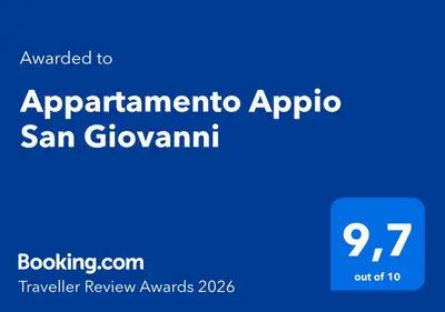 a blue sign with the appartmentaru san giovanni at Appartamento Appio San Giovanni in Rome