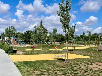 a park with a playground with a swing at La Casa di Casa - il tuo posto speciale in Rome
