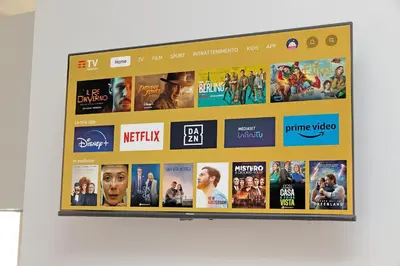 a television screen with many movies on it at MM Luxury Apartment in Rome