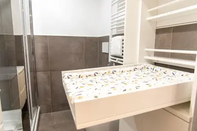 a room with a bed in a bathroom at Casetta Pandosia - San Giovanni - Colosseo in Rome