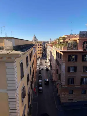 an aerial view of a city street with buildings at La Scalinata - Boutique Guest House in Rome