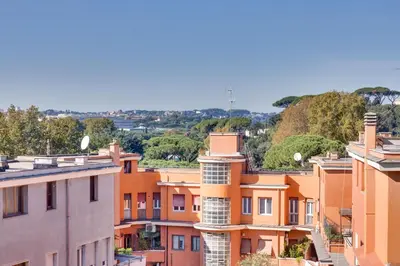 a view of some buildings in a city at Casa Ines in Rome