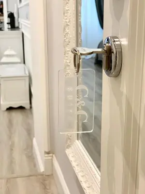 a door with a glass door knob on it at Charme & Chic Prestige in Rome