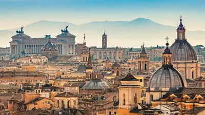 a view of a city with many buildings at Leonardo Guest House Roma in Rome