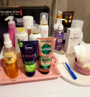 a tray with various products on a table at Sky Hub21 in Rome