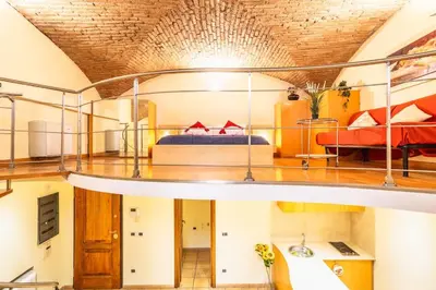 a room with a bunk bed in a house at Il Nido -Cinema HD & Relax Space in Rome