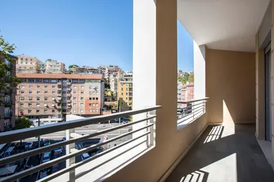 a balcony with a view of a city at Sky Luxury in Rome