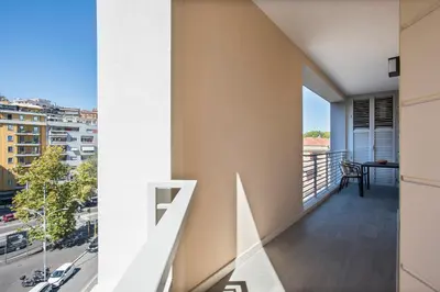 a balcony with a view of a city at Sky Luxury in Rome