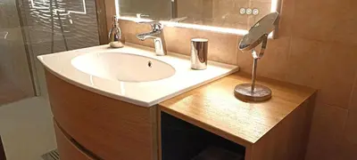 a bathroom with a sink and a shower at Colosseo Dream in Rome