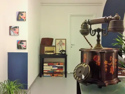a room with an old fashioned telescope in it at Domò Vaticano Guest House in Rome