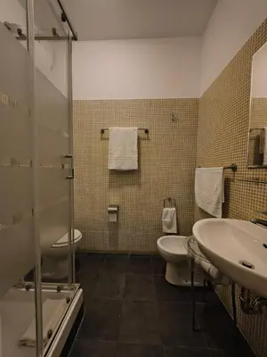 a bathroom with a sink and a toilet at Gregory B&B Vatican in Rome