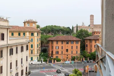 a view of a street in a city with buildings at San Giovanni Charming Suites in Rome