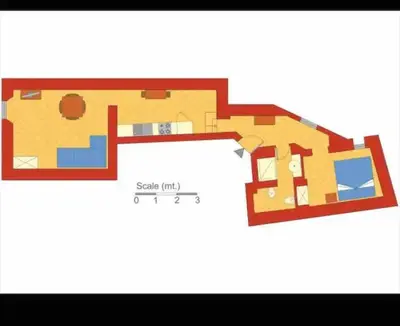 a floor plan of a house with at PANTHEON APARTMENT in the Heart of Rome in Rome