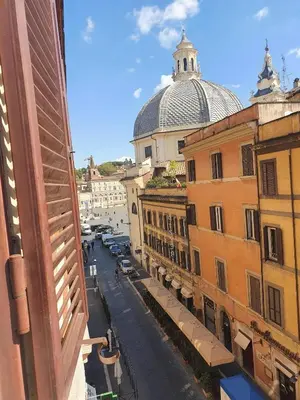 an aerial view of a city street with buildings at Ripetta 24 in Rome