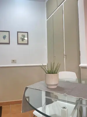 a potted plant sitting on a glass table in a room at Sweet home Trastevere 2- Roma in Rome