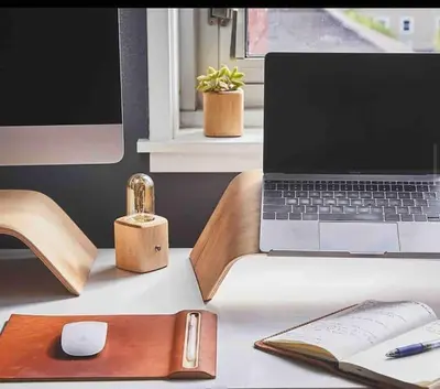a laptop computer sitting on top of a desk at Vatican Penthouse 1 by Almond Tree in Rome