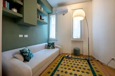 a bathroom with a white sink and a mirror at Properzio 37 in Rome