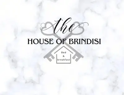 a house of brunch logo on a marble background at The house Of Brindisi in Rome