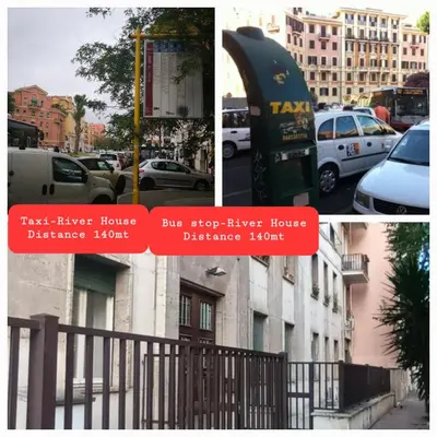 a collage of photos of a street with cars and buildings at Rome Appartment in Rome