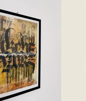 a painting on a wall with graffiti on it at Biffi 2 - Garbatella Rooms in Rome