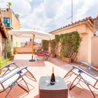 Romantic house with terrace