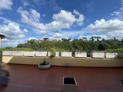 a view from the balcony of a house at Terrazza Flaminia in Rome