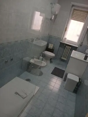 a bathroom with a sink and a toilet and a shower at Vatican Treasure Garden in Rome