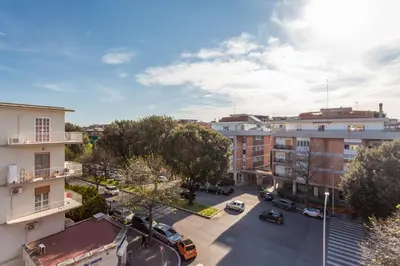 an aerial view of a street in a city at Monteverde 2BDR Penthouse in Rome