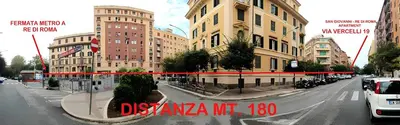 a rendering of a city street with tall buildings at san giovanni - re di roma apartment in Rome
