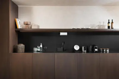 a kitchen with a counter with a sink at master Trevi in Rome