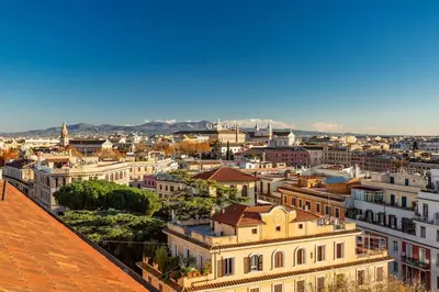 a view of a city with buildings at Radice Home in Rome