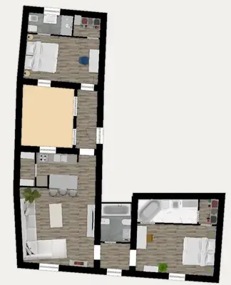 a floor plan of a building with at Appartamento 