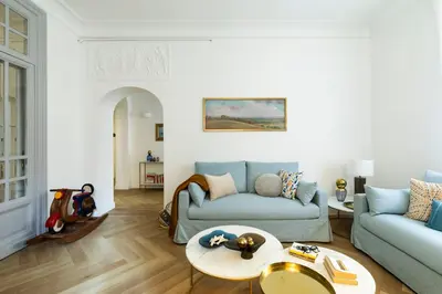a living room with a couch and a table at YCH-Belle Epoque House in Rome