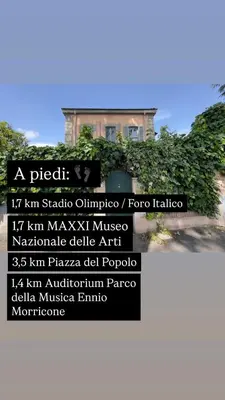 a flyer for a house with a building in the background at Ponte Milvio Suite & Parking- La Chambre de Sophie in Rome