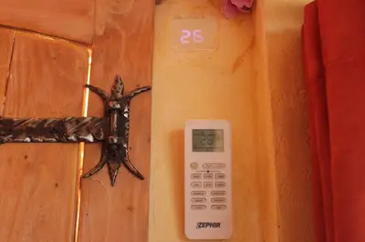 a spider on a wall next to a remote control at Domus Corneliæ - Romantico Attico Roman & Jacuzzi - Metro A Cornelia in Rome