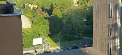 an aerial view of a parking lot in a city at AugustoVera19 Tourist Accommodation in Rome