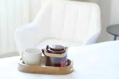 a tray with two coffee cups on a table at B&B ErinaHouse in Rome