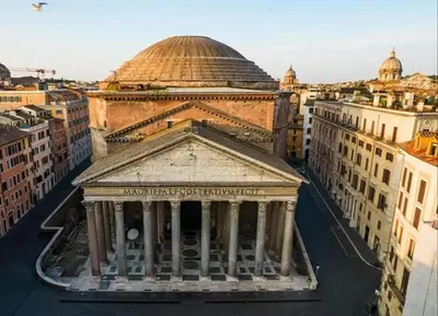 a view of a building with a dome on top at HC - Live Roma Pantheon View in Rome