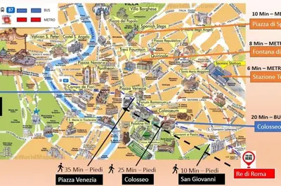 a map of the city of paris at San Giovanni Living House in Rome
