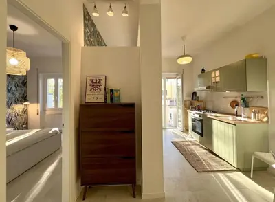 a kitchen with a sink and a counter top at Peter House in Rome
