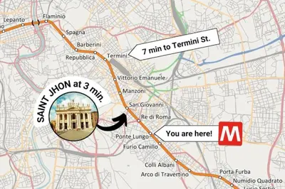 a picture of the pantheon in front of a building at Apartment in Tuscolana Train Station & Metro A in Rome