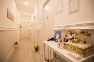 a room with a table with items on it at B&B Vatican's Keys in Rome