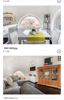 two pictures of a kitchen and a living room at Andreoli 2 apartment Rooftop in Rome