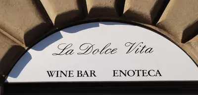 a sign that reads la jolie ville wine bar encounterica at Caterina One o One - Embassy Apartment in Rome